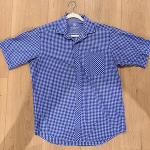 Bugatchi Blue Checkered Men's Shirt
